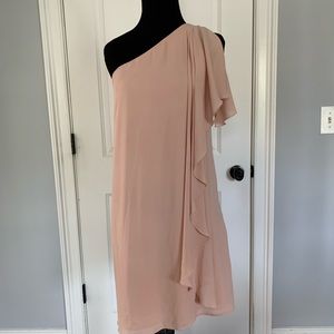 ASOS. Size 6. One shoulder blush shift.